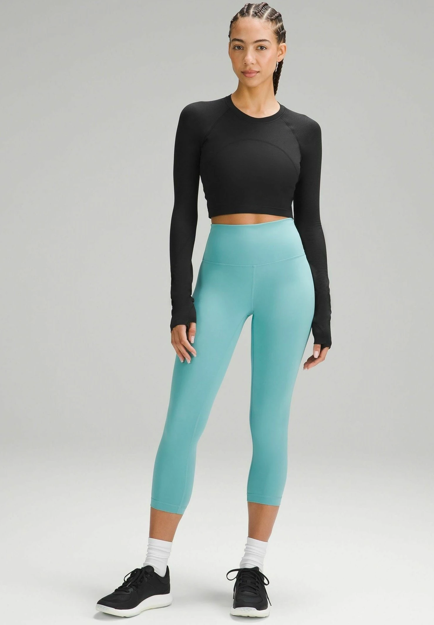 Lululemon Swiftly Tech Cropped Long Sleeve 2.0Maglietta A Manica LungaBlack Black Donna Abbigliamento LLS41D01H-Q11 2 Lululemon Swiftly Tech Cropped Long Sleeve 2.0Maglietta A Manica LungaBlack Black Donna Abbigliamento LLS41D01H-Q11 - immagine 2