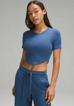 Lululemon Hold Tight CroppedT-Shirt BasicPitch Blue Donna Abbigliamento LLS41D01J-K11