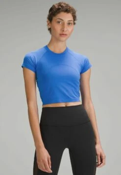 Lululemon Swiftly Tech Cropped Short Sleeve 2.0T-Shirt SportPipe Dream Blue Pipe Dream Blue Donna Abbigliamento LLS41D01I-K11