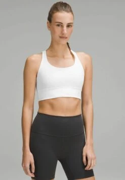 Lululemon Energy Longline FlushReggiseno Sportivo Con Sostegno LeggeroWhite Donna Abbigliamento LLS41I005-A11