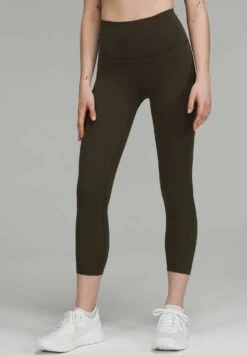 Nuovi arrivi 5 Lululemon Wunder Train Hr Crop 23" True CollantDark Olive Donna Abbigliamento LLS41E00D-M11